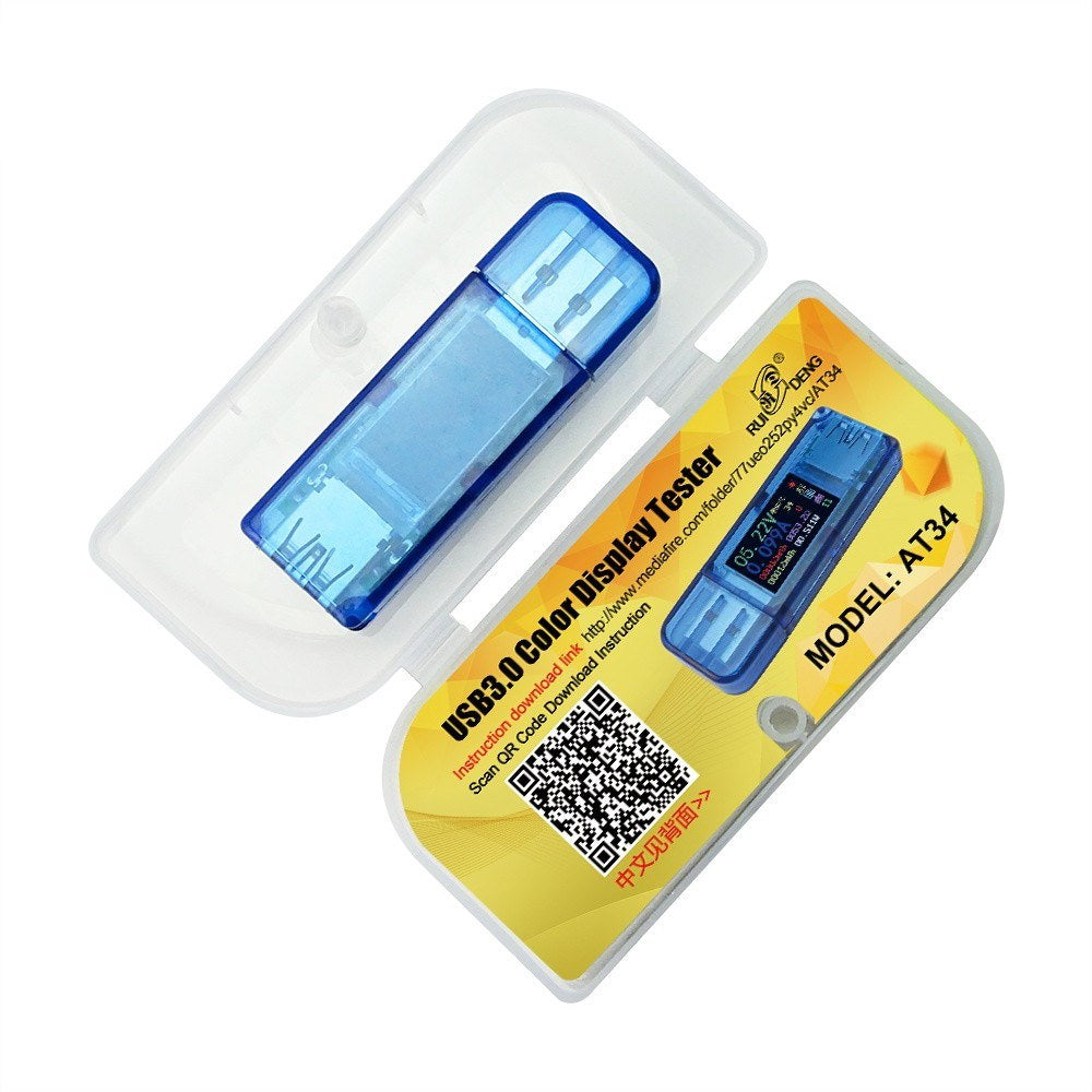 LCD Display Voltage Current Power Battery Charge Measuring Meter USB Tester