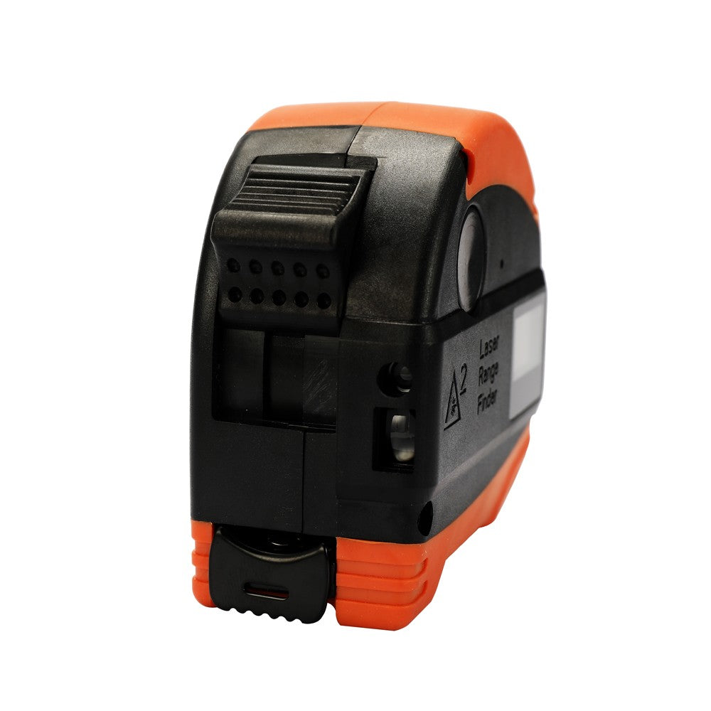 2-in-1 Multifunctional USB Rechargeable Digital Display Measuring Instrument Infrared Laser Distance Meter High Accuracy Anti-fall Steel Tape 40M+5M Measure Tool - Orange