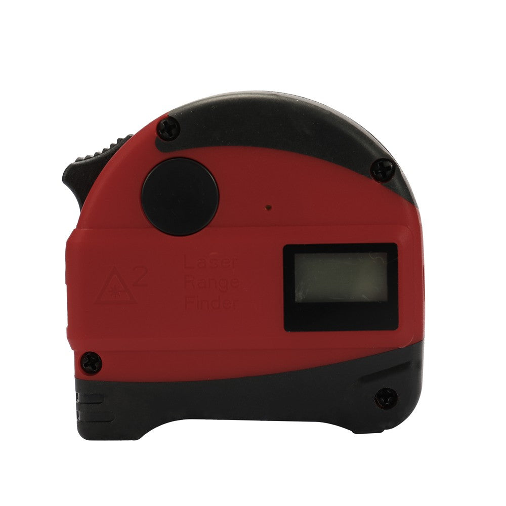 2-in-1 Multifunctional USB Rechargeable Digital Display Measuring Instrument Infrared Laser Distance Meter High Accuracy Anti-fall Steel Tape 40M+5M Measure Tool - Red