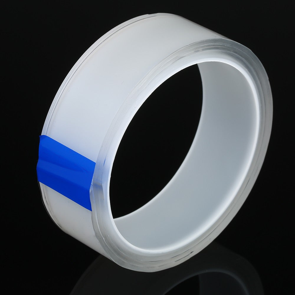 Double-sided Tape Adhesive Tape Washable Adhesive Tape Nano Tape Reusable Adhesive Silicone Tape - Length: 1m