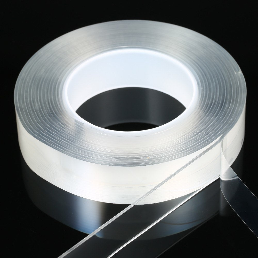 Double-sided Tape Adhesive Tape Washable Adhesive Tape Nano Tape Reusable Adhesive Silicone Tape - Length: 5m