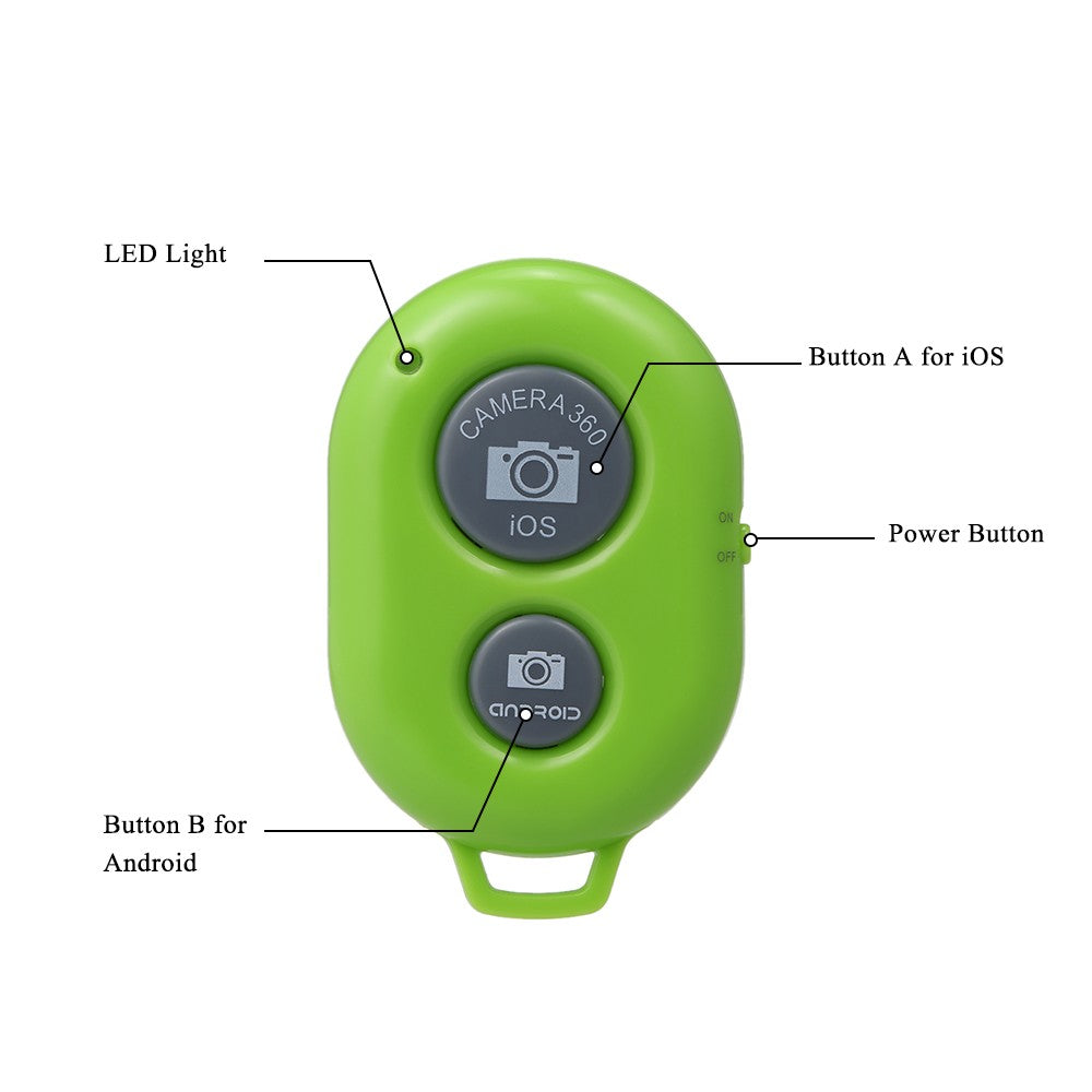 Bluetooth Remote Shutter Bluetooth 3.0 Self Timer for Android 4.2.2 &amp; iOS 6.0 and Newer Controller - Black