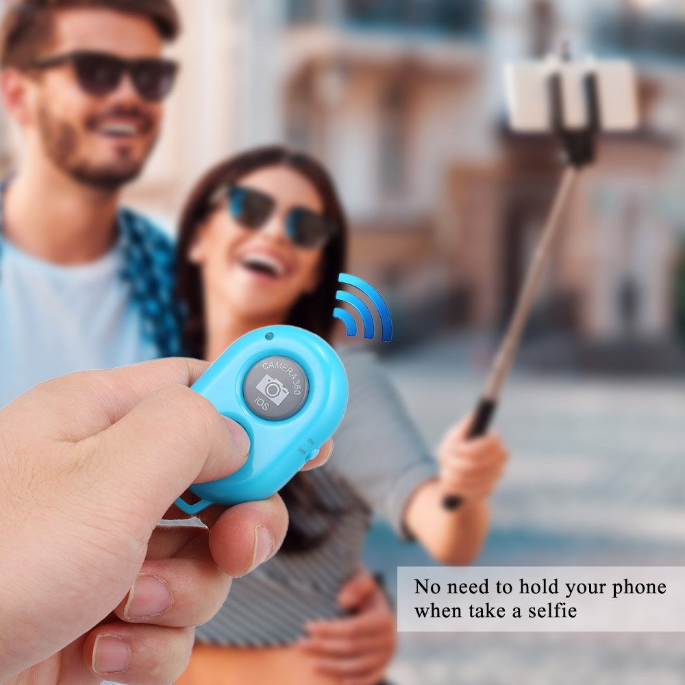 Bluetooth Remote Shutter Bluetooth 3.0 Self Timer for Android 4.2.2 &amp; iOS 6.0 and Newer Controller - Black