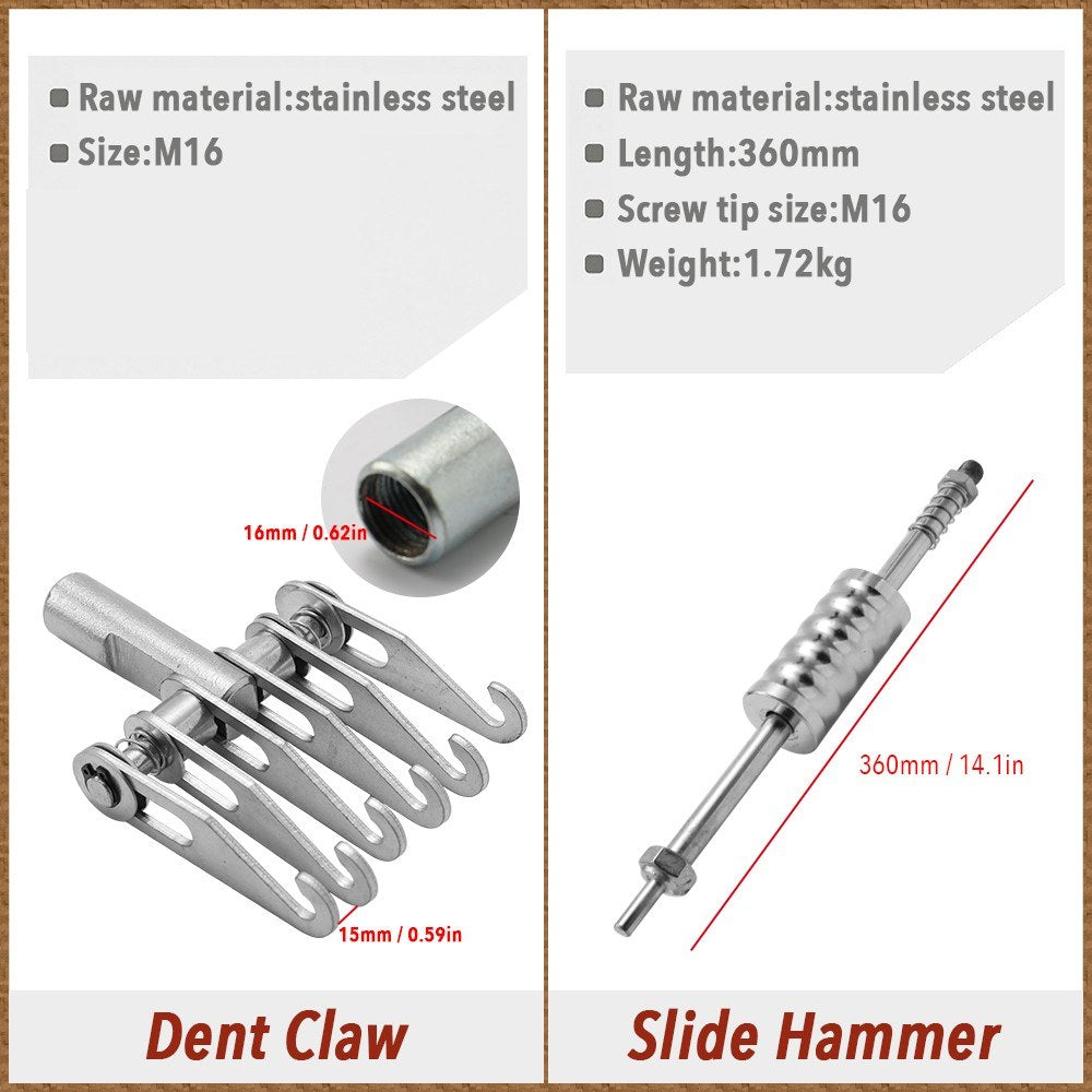 81Pcs Dent Puller Kit Car Body Repairing Tool Set Spot Welding Electrodes Spotter Welder Straightenging Dents Remover