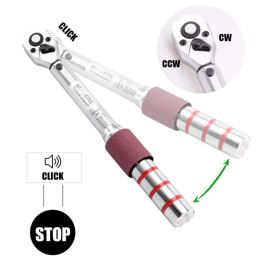 DR 2-15Nm Mini Adjustable Bike Torque Wrench Set Bicycle Repair Tool Kit Torque Spanner