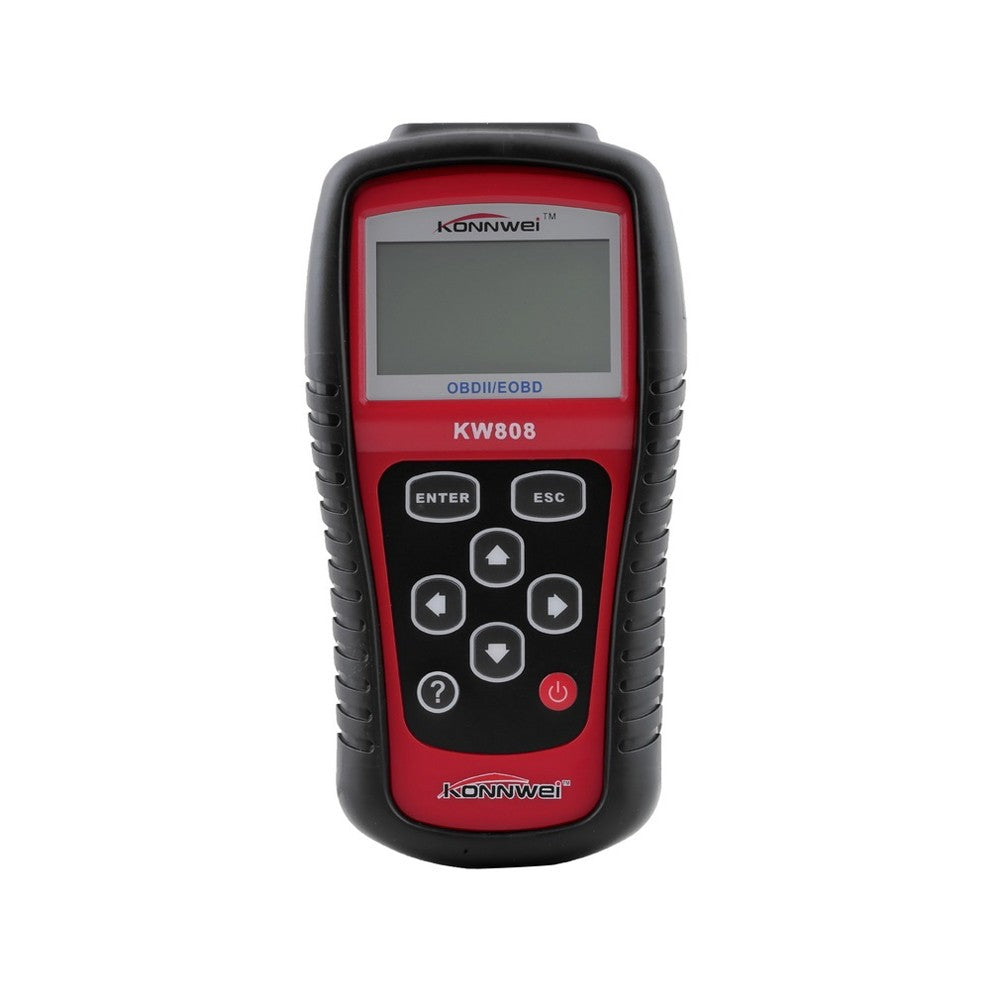 KW808 OBDII / EOBD Auto Engine Fault Diagnostic Scanner Code Reader Work for US/Asian/European Vehicles - Red/Black