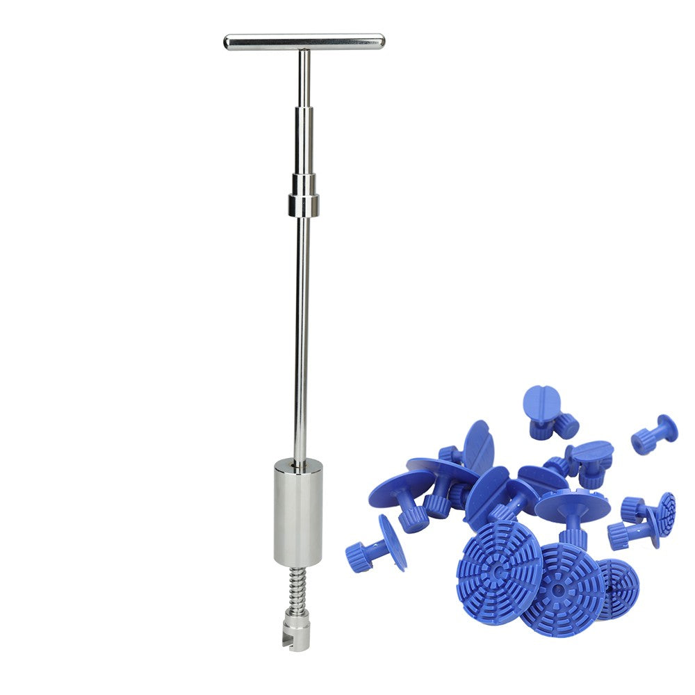 2-in-1 Two Ways Paintless Repair Puller Slide Hammer Pull Rod Tabs Dent Suction Tools Set