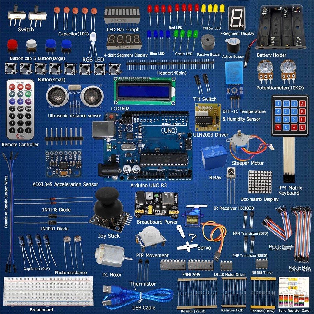 Starter Learning Kit for Arduino UNO R3 LCD1602 Servo Processing