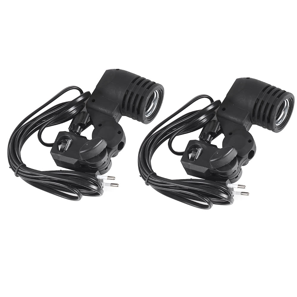 Photo Studio Lighting Kit Set Light Stand White Soft Light Umbrella 45W Light Bulb Swivel Light Socket - EU Plug