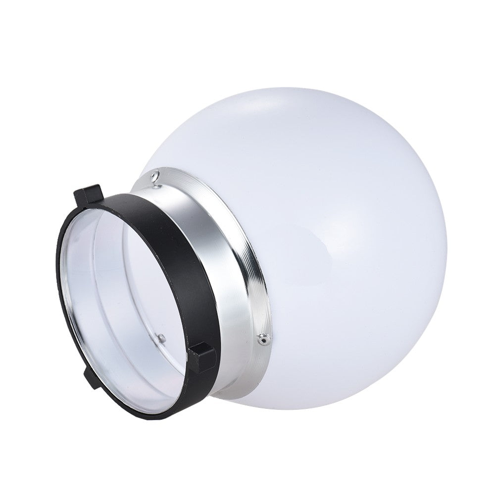 Uniqkart for Canon Nikon YongnuAo Metz Neewer Godox Studio Lighting Flash 6-inch Spherical Monolight Diffuser Ball with Bowens S-type Mount