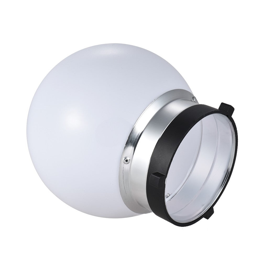 Uniqkart for Canon Nikon YongnuAo Metz Neewer Godox Studio Lighting Flash 6-inch Spherical Monolight Diffuser Ball with Bowens S-type Mount