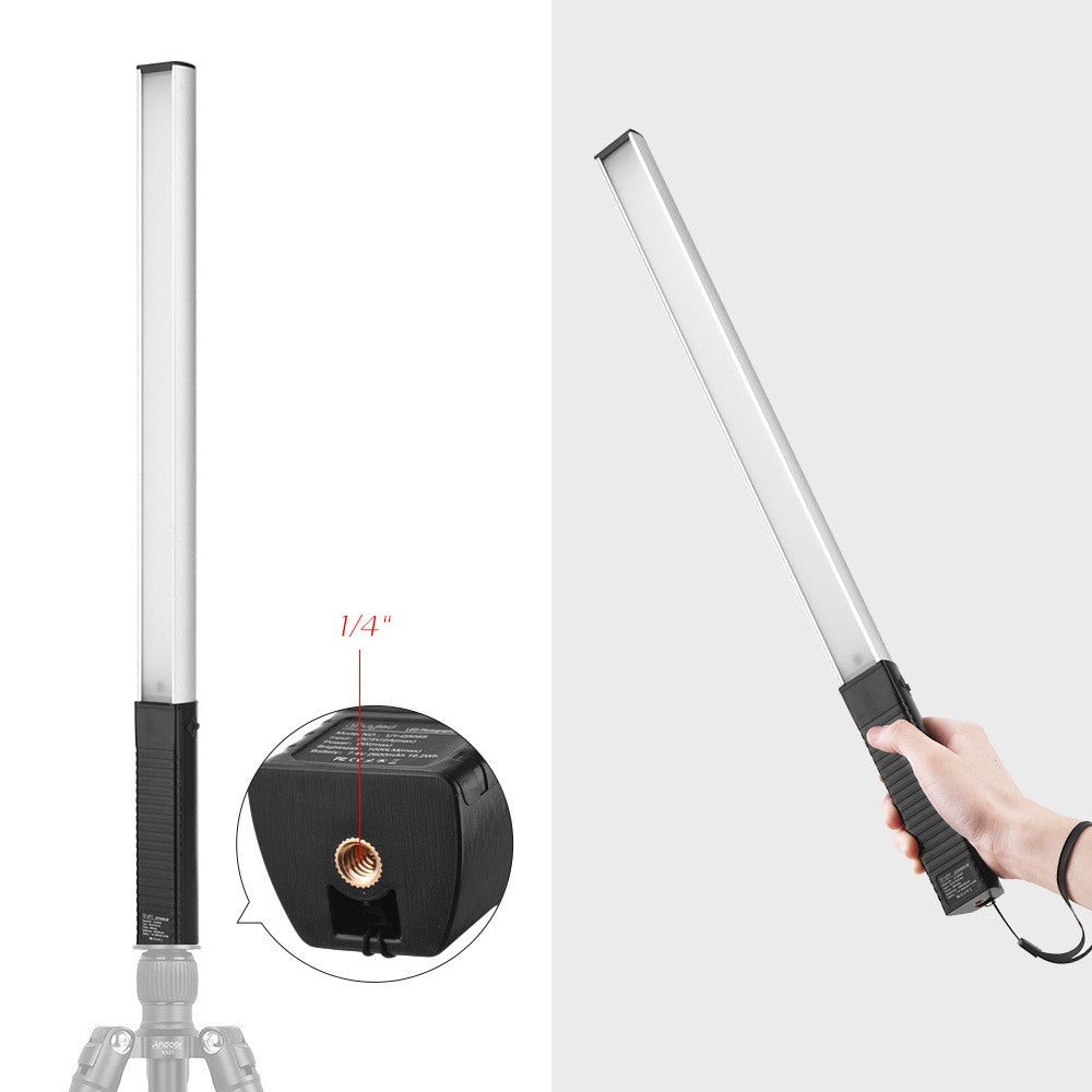 Handhled LED Video Light Wand Dimmable Bi-color Photo LED Stick with Remote Control + Carry Bag