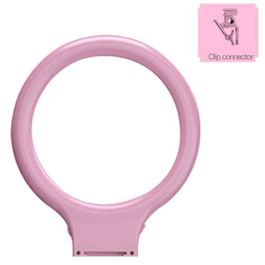 DC 5V 16.7W Fill Light Selfie Camera Lamp USB Powered Adjustable Brightness Dimmable - Pink/with Clip