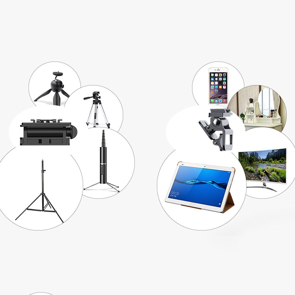 DC 5V 16.7W Fill Light Selfie Camera Lamp USB Powered Adjustable Brightness Dimmable - White/with Clip