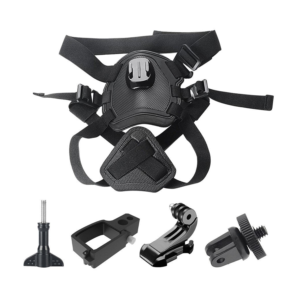 Dog Harness Chest Strap Mount + J Hook Bucket Mount &amp; Adapter &amp; Long Screw + Camera Holder Kit for DJI OSMO Pocket 3-axis Stabilizer Gimbal Camera