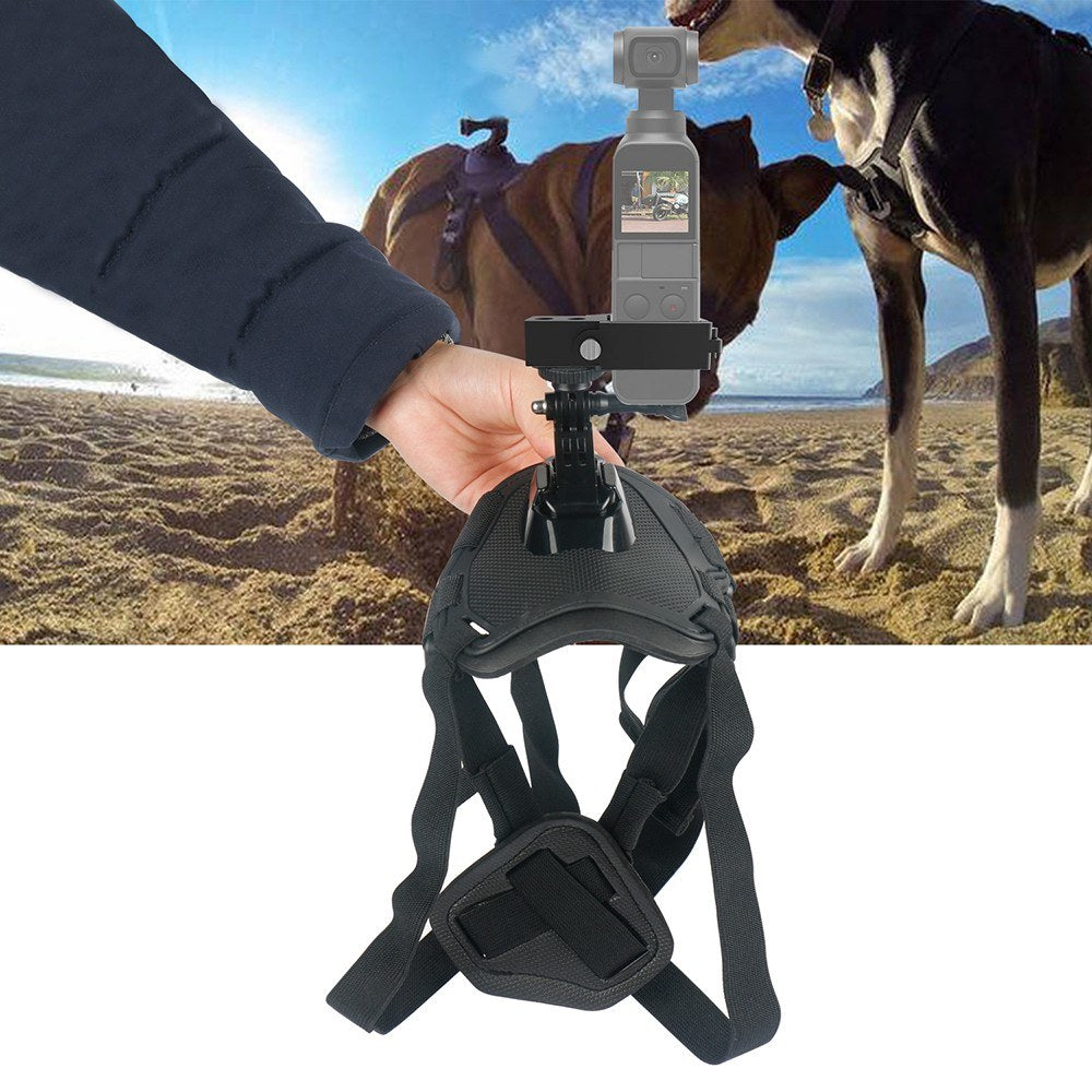 Dog Harness Chest Strap Mount + J Hook Bucket Mount &amp; Adapter &amp; Long Screw + Camera Holder Kit for DJI OSMO Pocket 3-axis Stabilizer Gimbal Camera