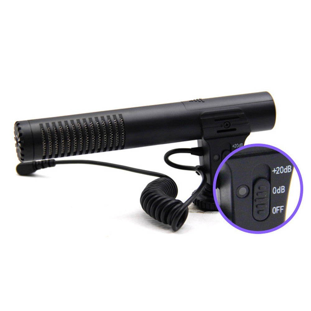 Professional Microphones MIC-05 3.5mm Condenser Photography Interview Recording Microphone