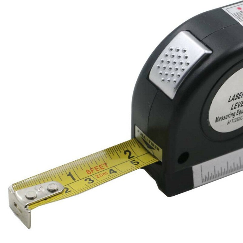 High Precision Multipurpose Laser Level with Horizontal Vertical Cross Line Laser Light Beam and Measuring Tape [With Tripod + Clip]