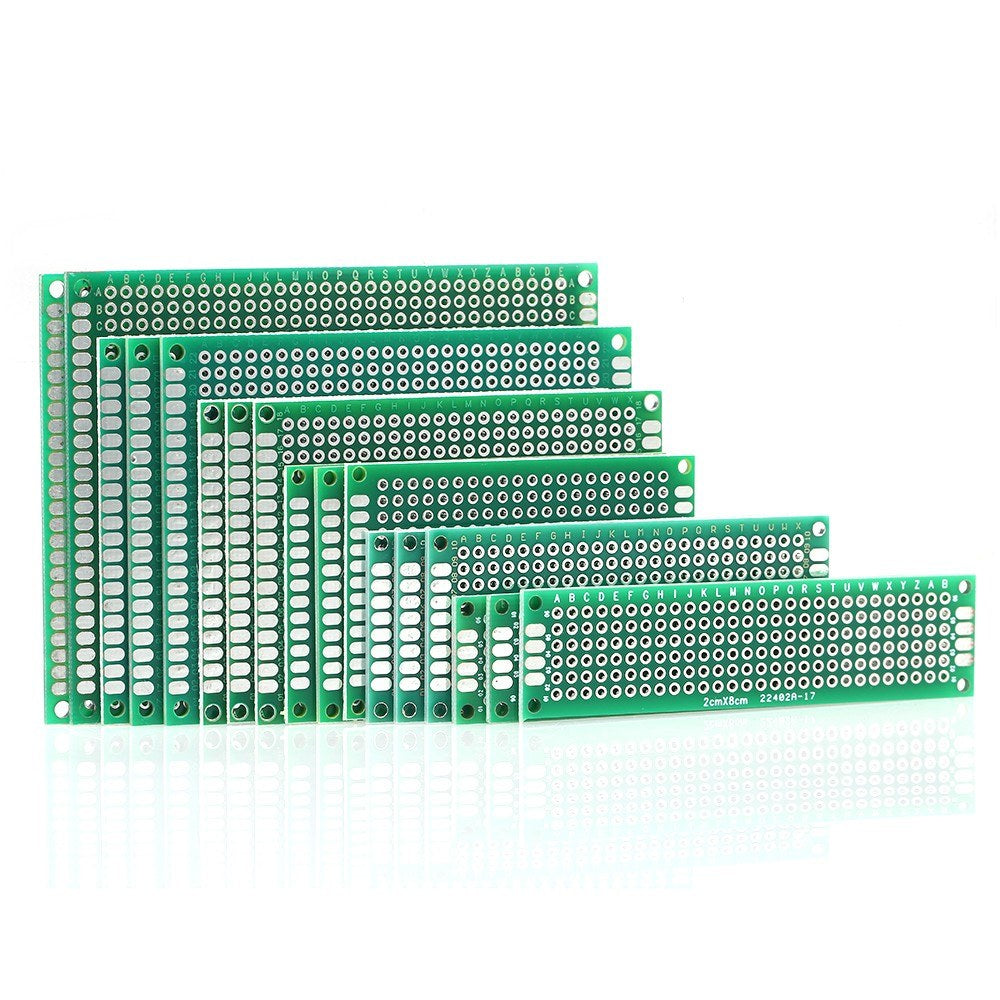 17pcs Double Sided PCB Board Prototype Kit 6 Sizes Universal Printed Circuit Protoboard