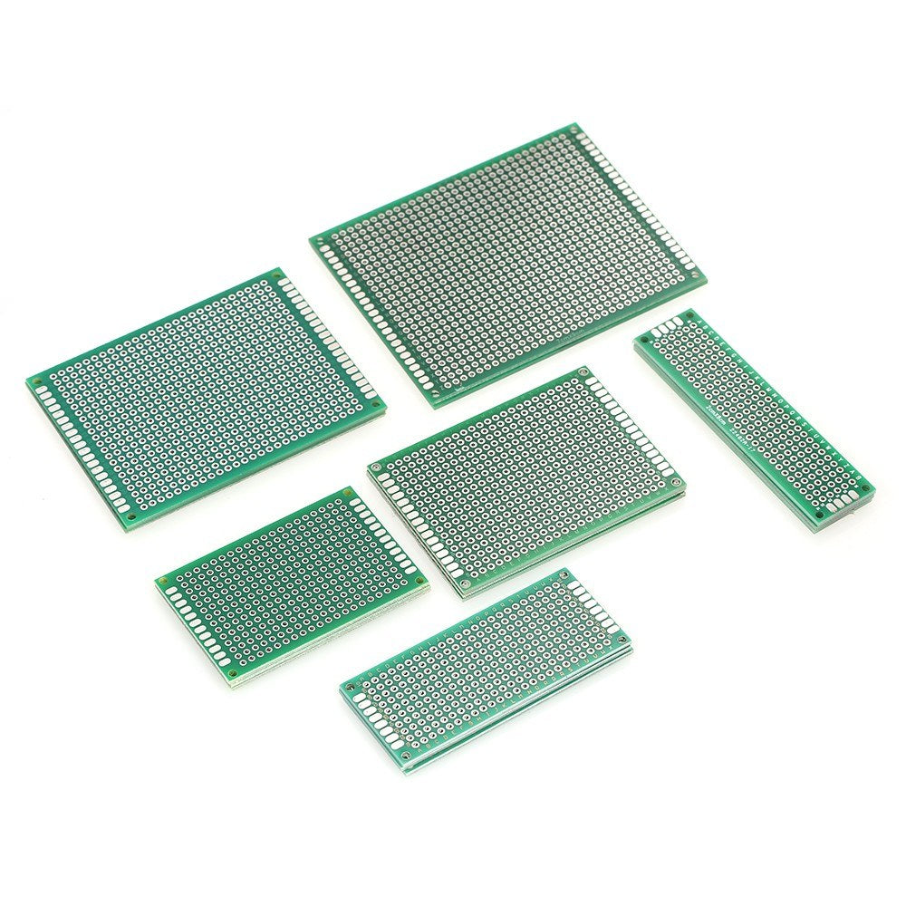 17pcs Double Sided PCB Board Prototype Kit 6 Sizes Universal Printed Circuit Protoboard