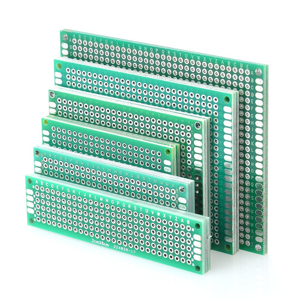 17pcs Double Sided PCB Board Prototype Kit 6 Sizes Universal Printed Circuit Protoboard