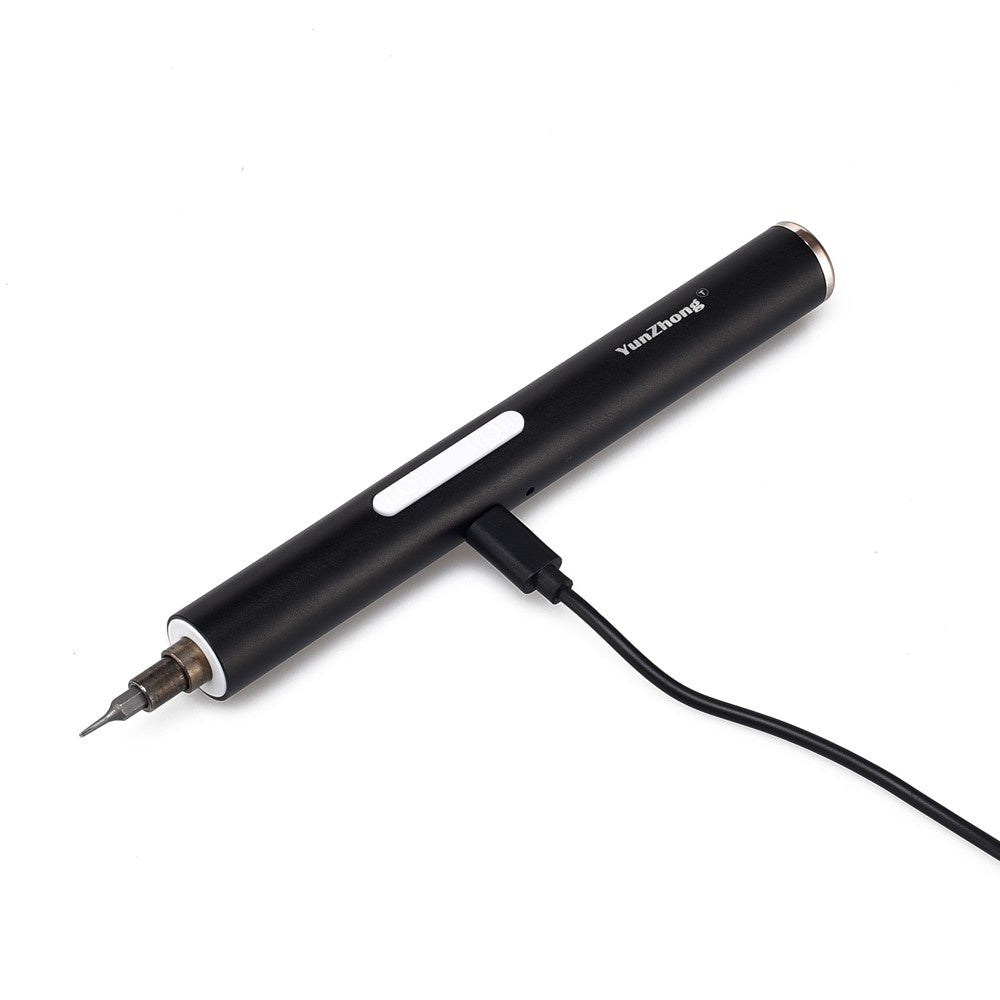 USB Rechargeable Electric High Accuracy Screwdriver Mini Portable Screw Driver Kit - Black