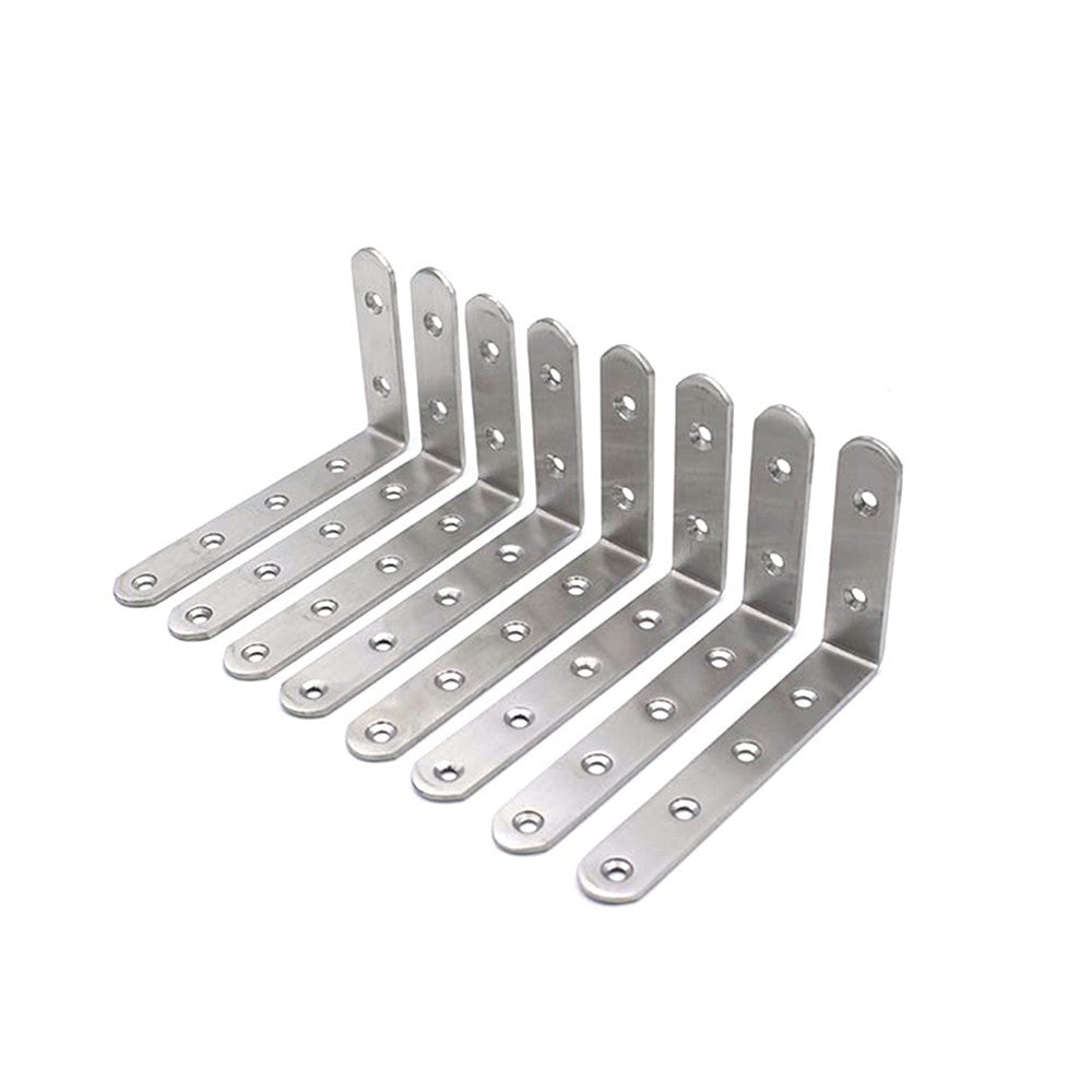 Corner Brace Set Right Angle Fastener Corner Bracket for Furniture Shelves - 8Pcs