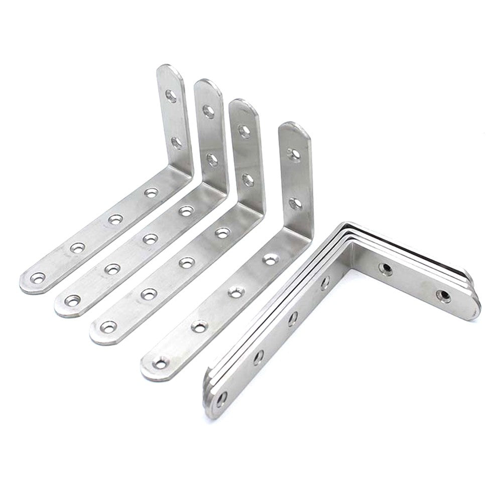 Corner Brace Set Right Angle Fastener Corner Bracket for Furniture Shelves - 8Pcs