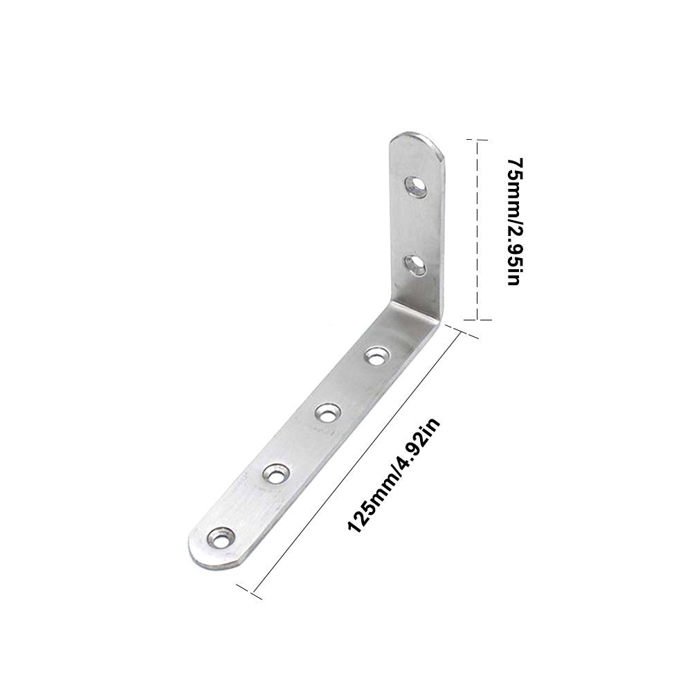 Corner Brace Set Right Angle Fastener Corner Bracket for Furniture Shelves - 8Pcs