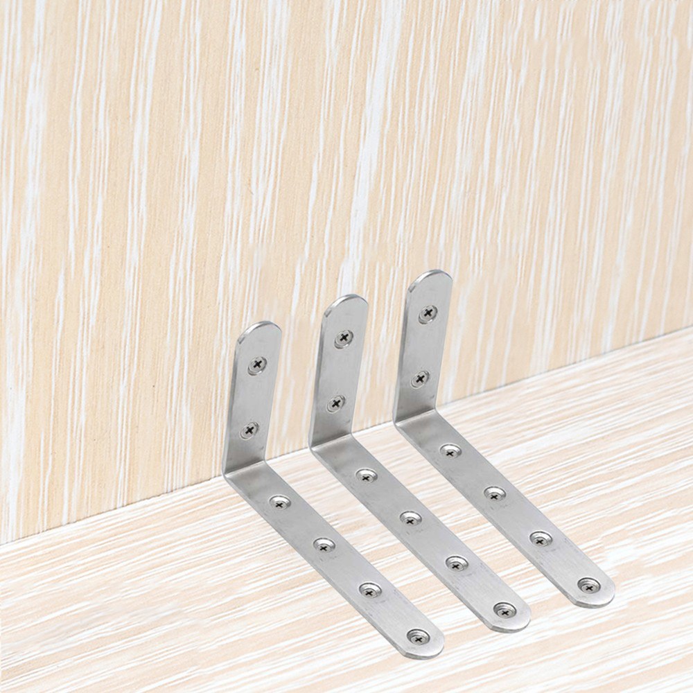 Corner Brace Set Right Angle Fastener Corner Bracket for Furniture Shelves - 4Pcs