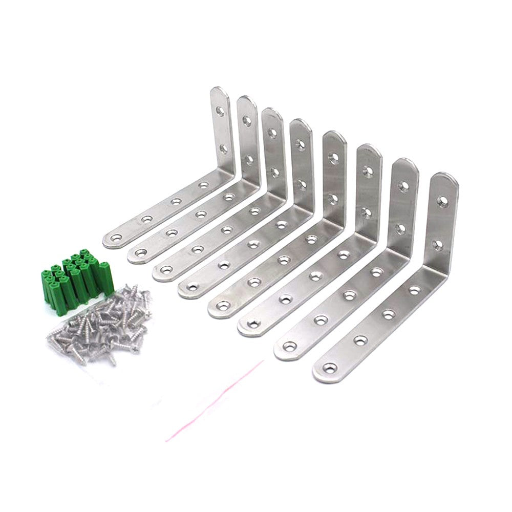 Corner Brace Set Right Angle Fastener Corner Bracket for Furniture Shelves - 4Pcs