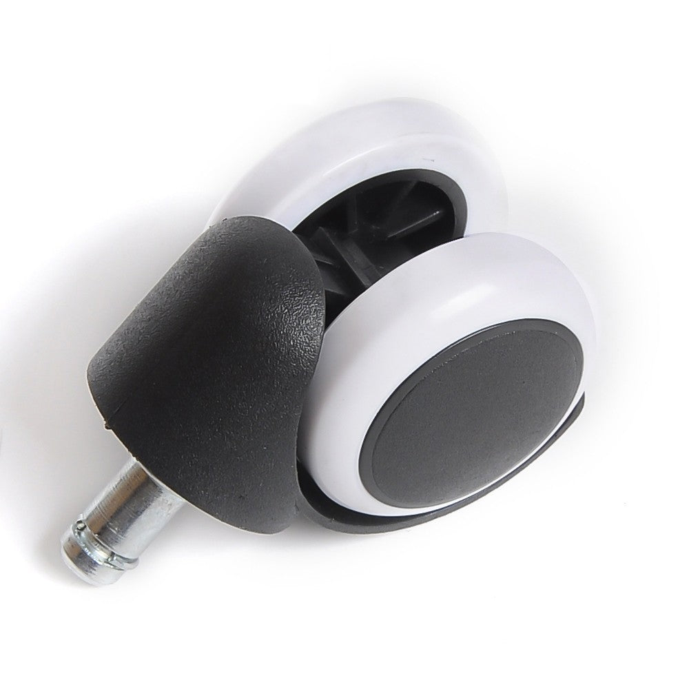 5Pcs Office Chair Roller 2&quot; Swivel Caster Wheels Universal Furniture Casters - White