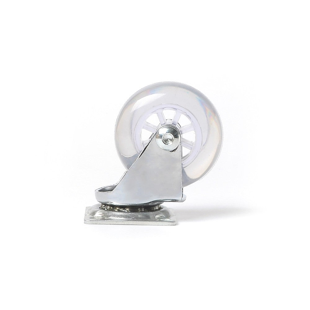 4Pcs Universal Wheels 2&quot; Transparent Swivel Caster Wheels Omni-directional Trolley Caster Furniture Casters