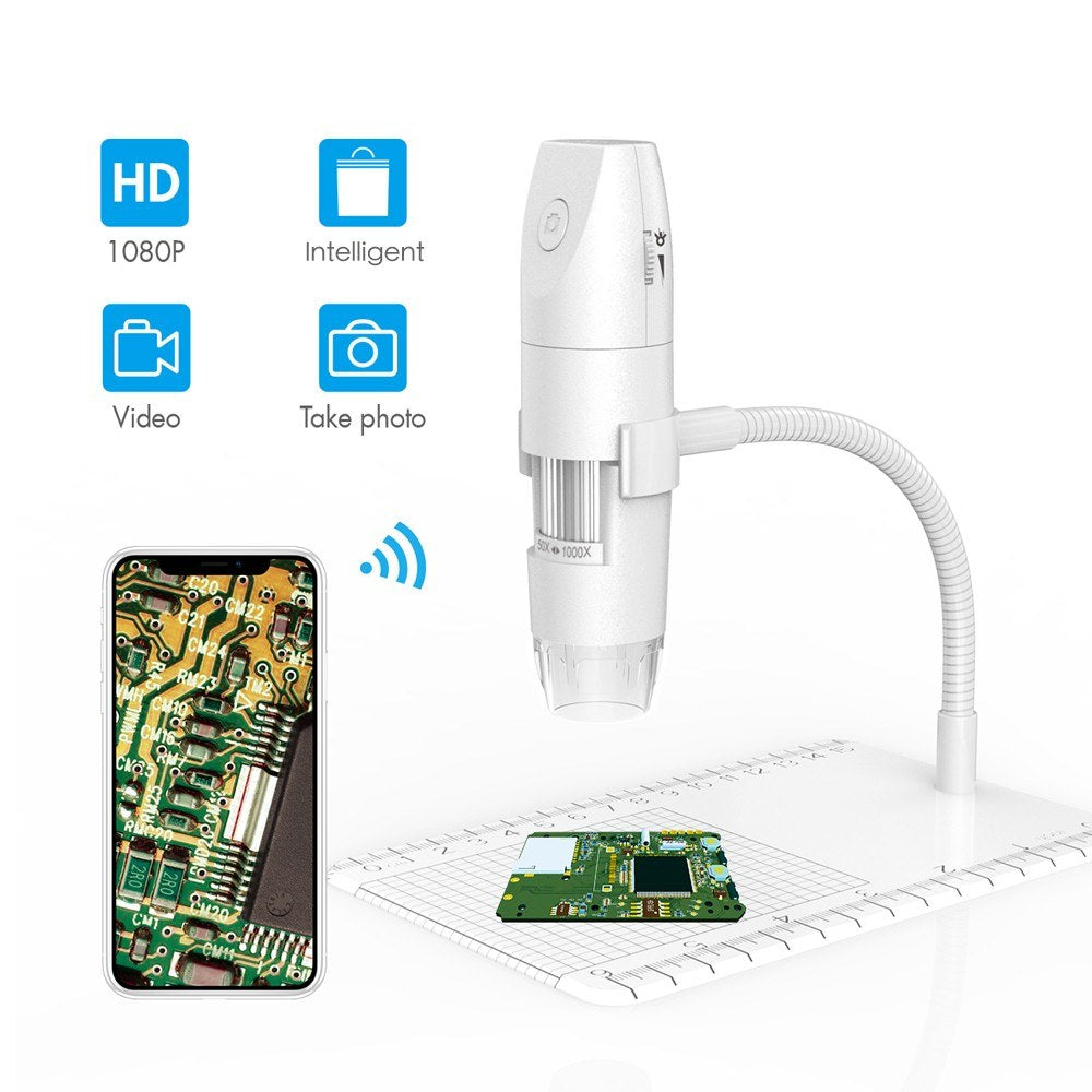 2.0MP Multifunctional Wireless Microscope WIFI Portable High-definition Microscopes - White