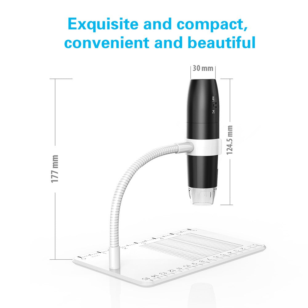 2.0MP Multifunctional Wireless Microscope WIFI Portable High-definition Microscopes - Black