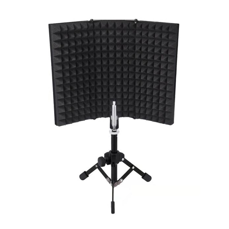Recording Microphone Wind Screen Board Sound-absorbing Cover Microphone Sound Insulation Screen Sound-proof Plate - With Desktop Tripod