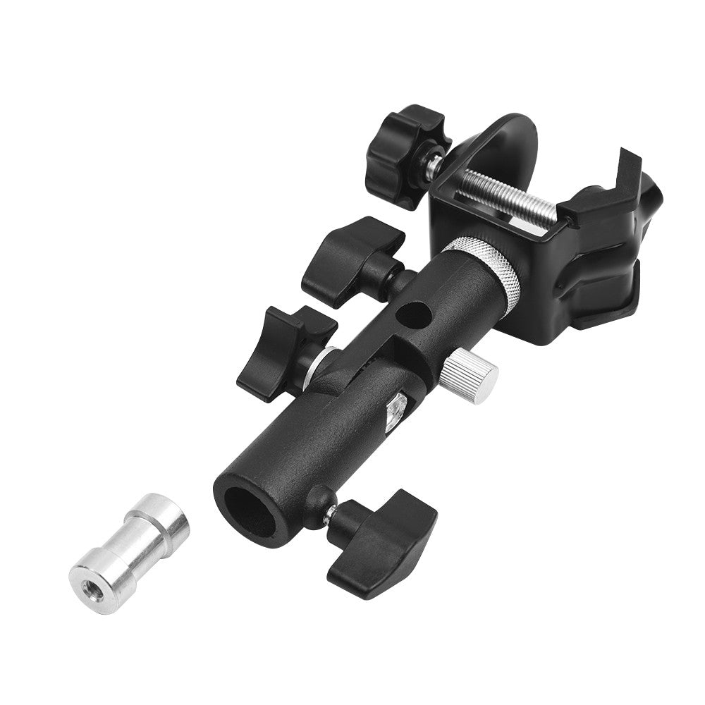 Multi-functional C-Clamp Clip Mount and Light Stand Bracket - 1PC