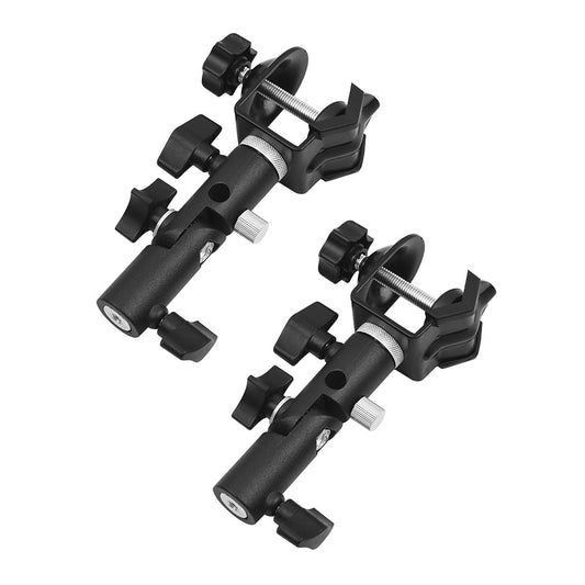 Multi-functional C-Clamp Clip Mount and Light Stand Bracket - 2PCS