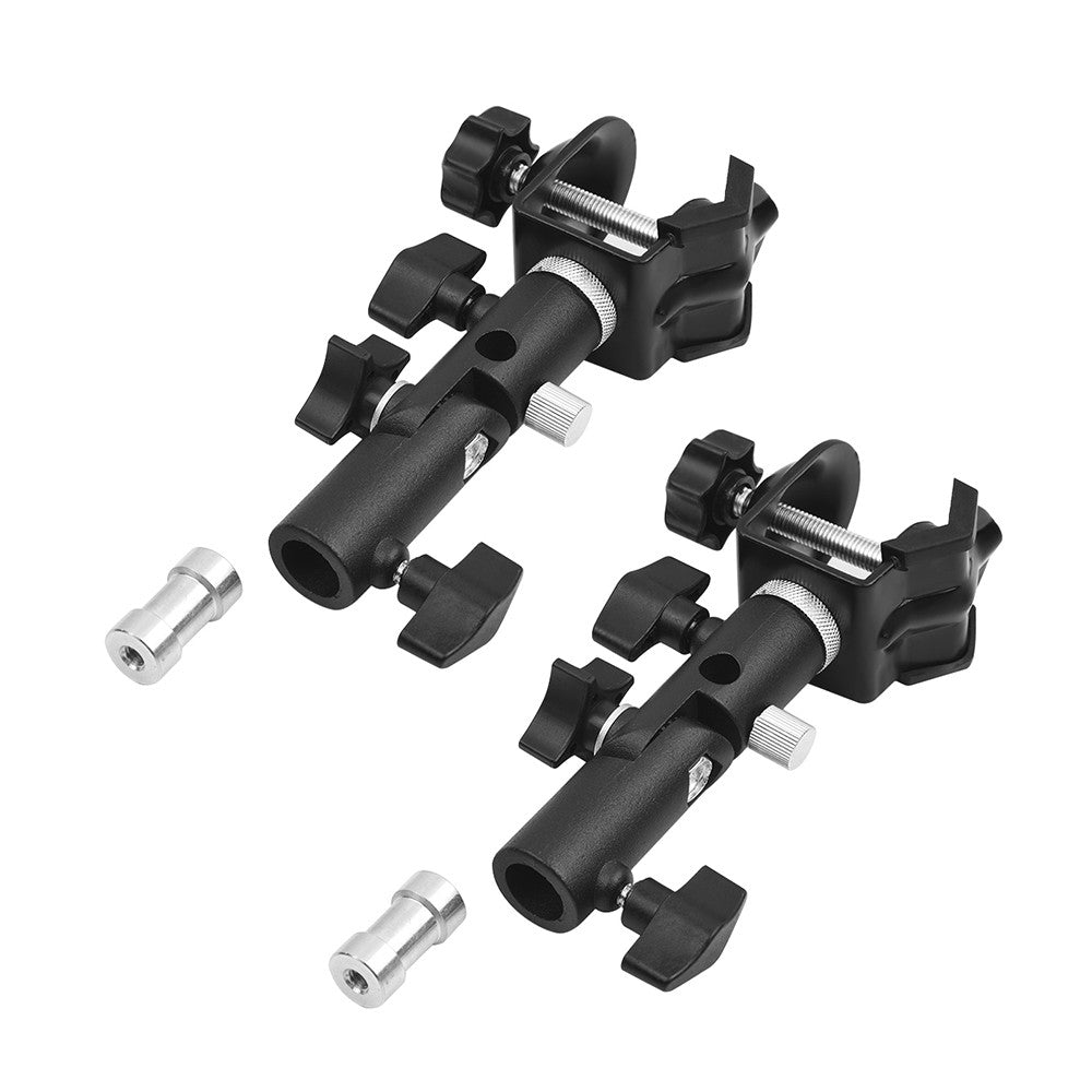 Multi-functional C-Clamp Clip Mount and Light Stand Bracket - 2PCS