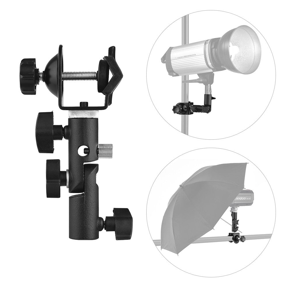 Multi-functional C-Clamp Clip Mount and Light Stand Bracket - 2PCS