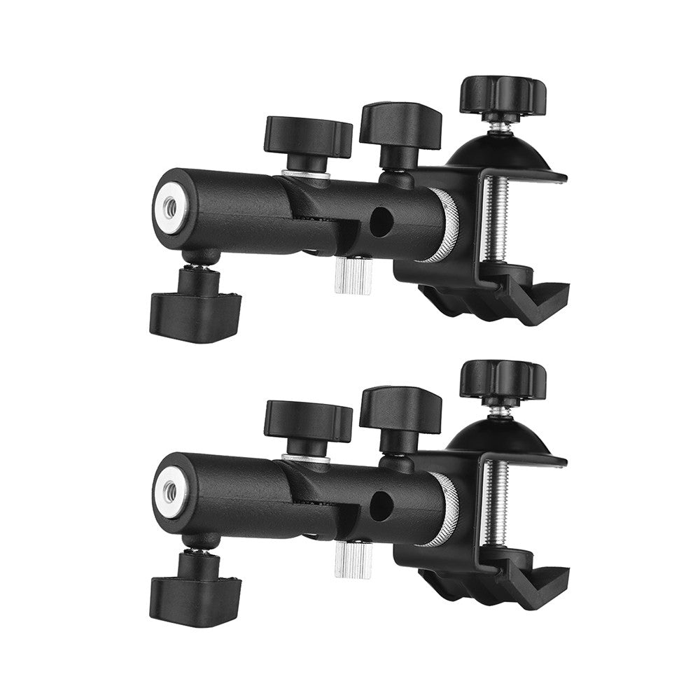 Multi-functional C-Clamp Clip Mount and Light Stand Bracket - 2PCS