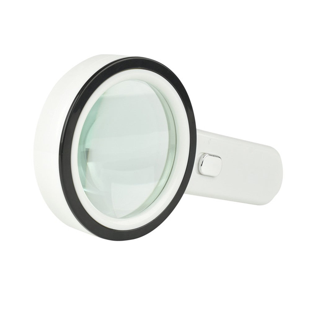 30X Handheld Magnifier High Definition with 13X Lights Lamp for Map Reading Jewelry Identification Amplifier