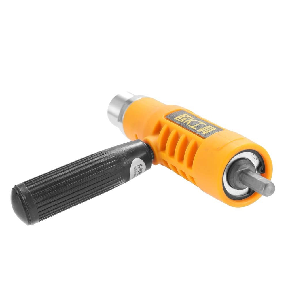 Electric Rivet Nut Machine Riveting Tool Cordless Riveting Drill Adapter Riveter Insert Nut Tools Suitable for 2.4-4.8mm Rivets Interface - Orange