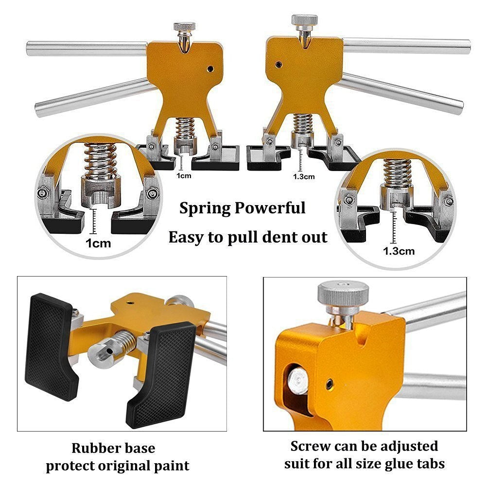 Paintless Dent Repair Tool Sets Adjustable Dent Lifter Repair Tool Kits - Black