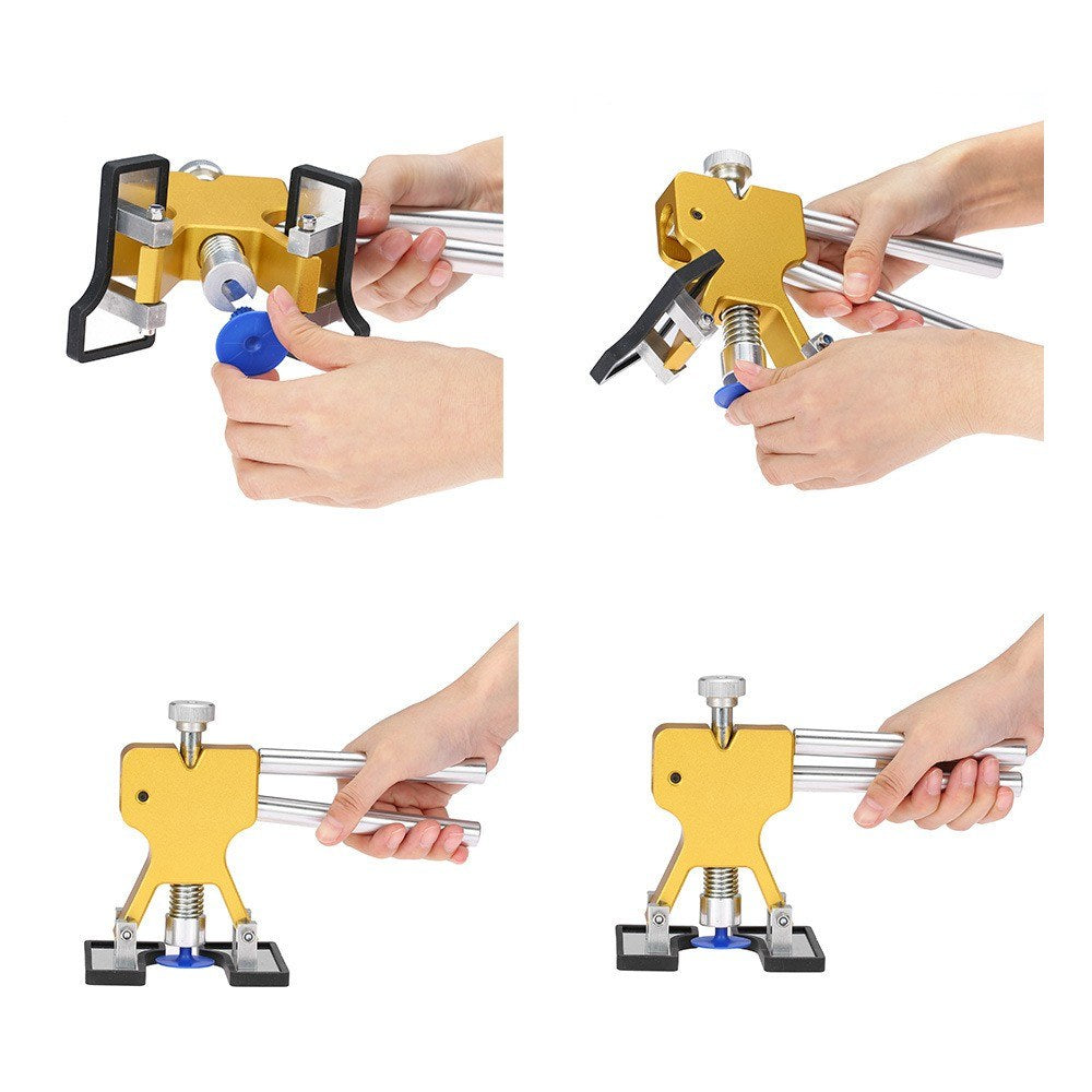 Paintless Dent Repair Tool Sets Adjustable Dent Lifter Repair Tool Kits - Gold
