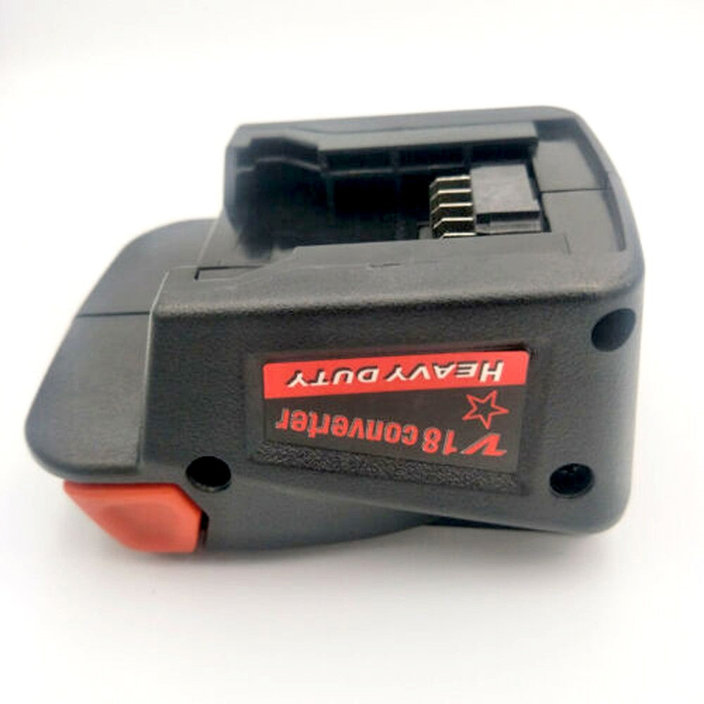 Adapter Converter for Milwaukee M18 18V Li-ion Cell to Milwaukee V18 18V Cell Lithium Cordless USB Charge Tool - Black/Red