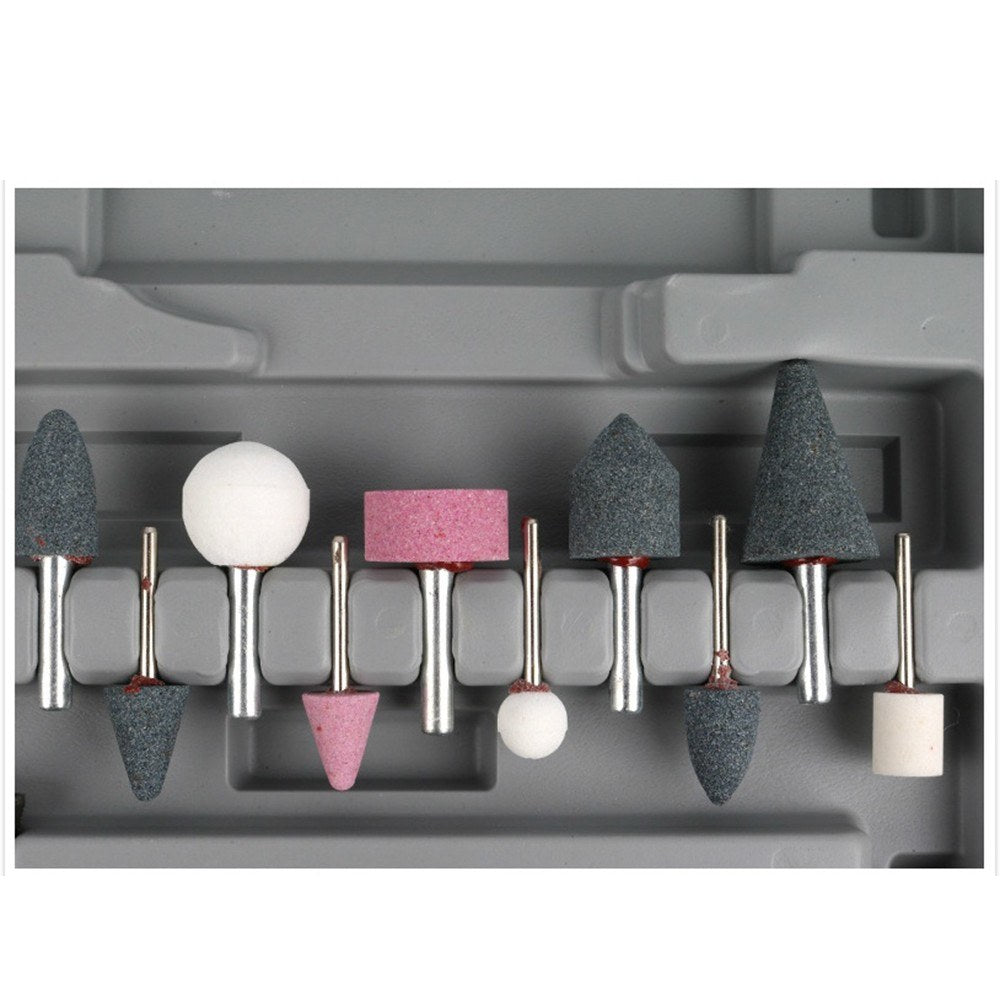 Air Compressor Die Grinder 23000rpm Grinding Polish Stone Kit Air Grinder Mill Engraving Tools Kits - Red