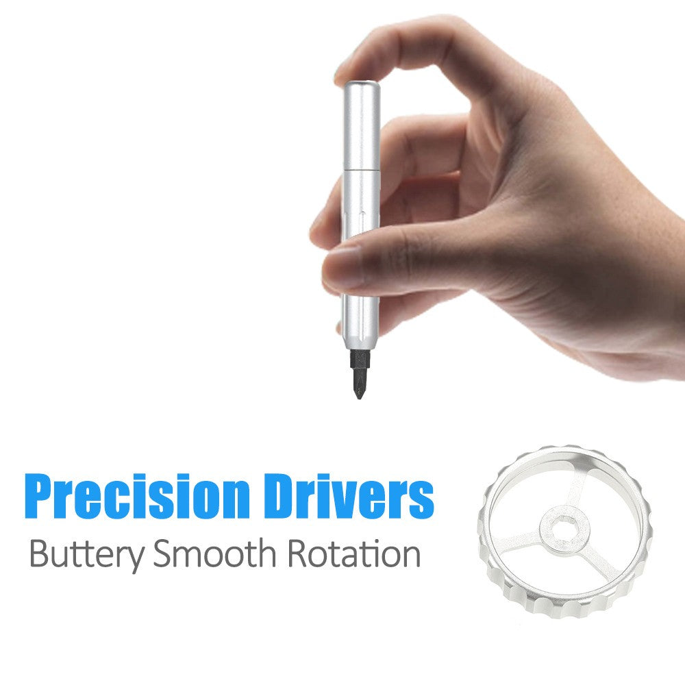 Multi-function Screwdriver Mini Smart Precision Screwdriver Repair Tool Spinner Drive - Silver