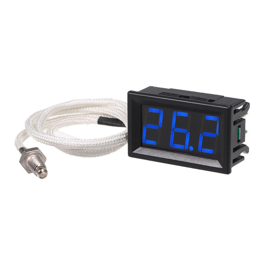 XH-B310 Industrial Digital Thermometer 12V Temperature Meter K-type M6 Thermocouple Tester - Blue