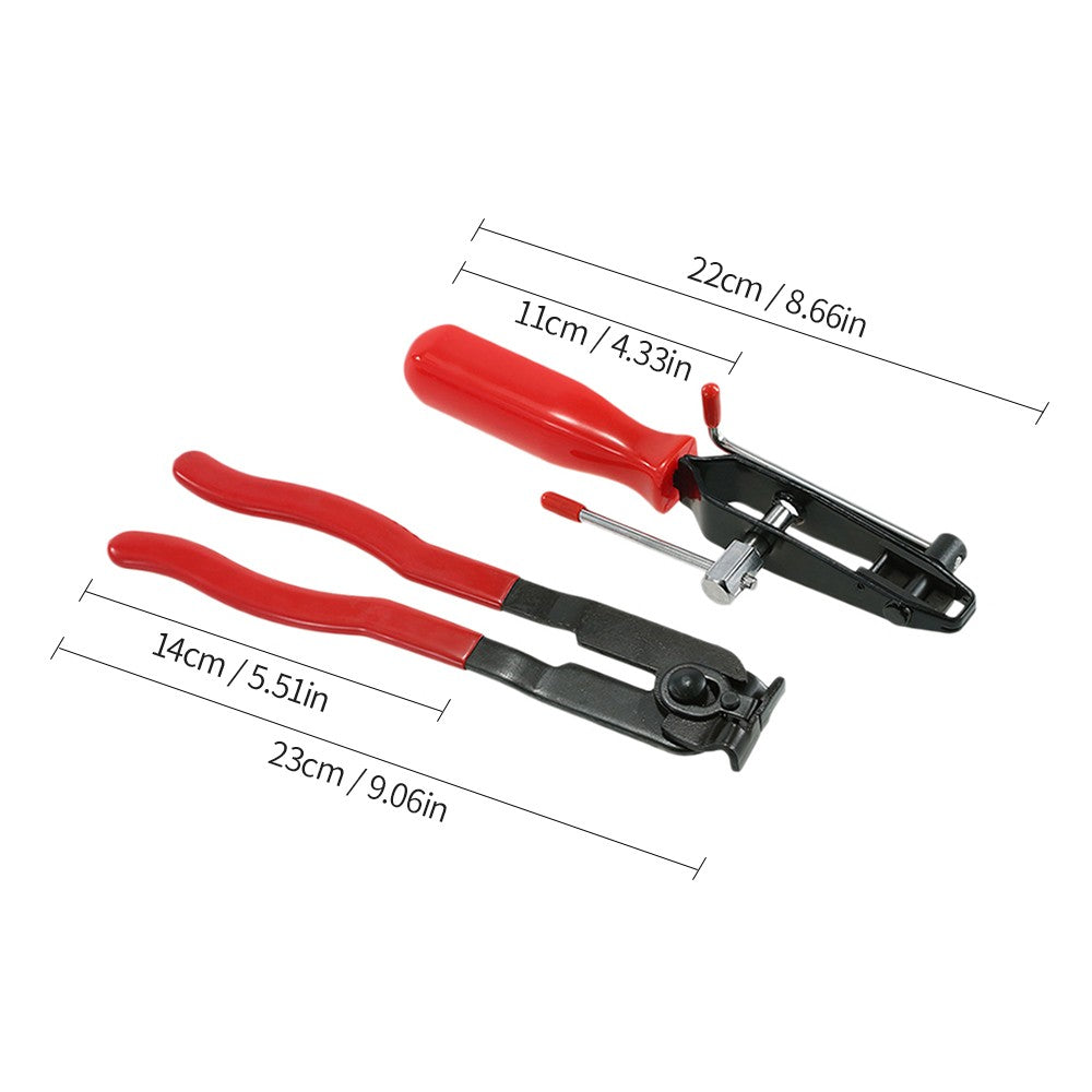 2 in 1 Auto CV Joint Ear Clamp Car Banding Tool + Boot Climp Plier Kit Set